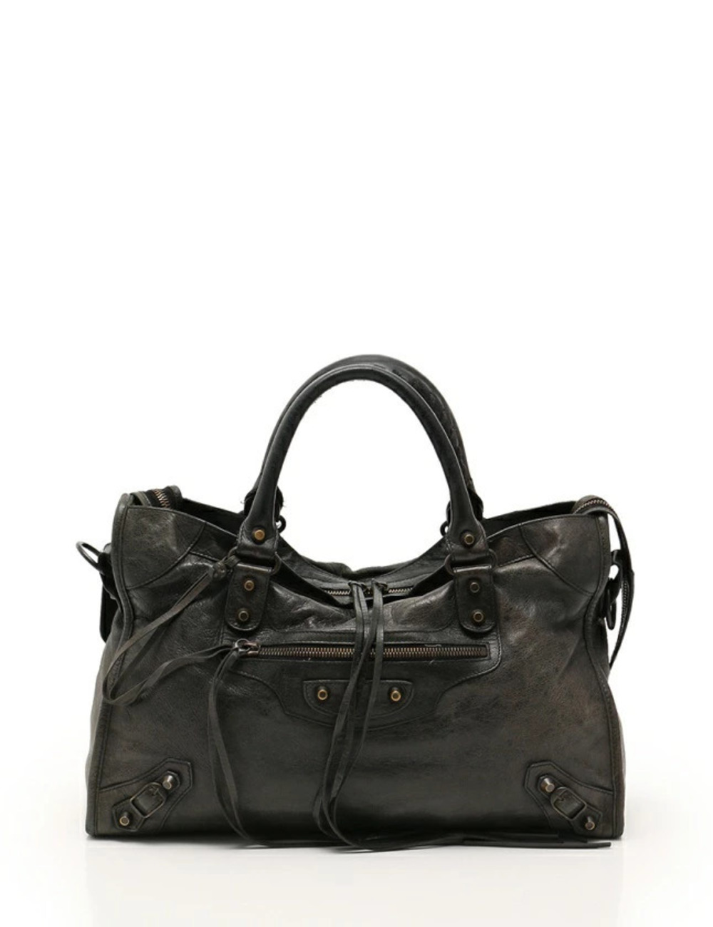 Balenciaga Handbag Shoulder Bag The City Black Leather Vector